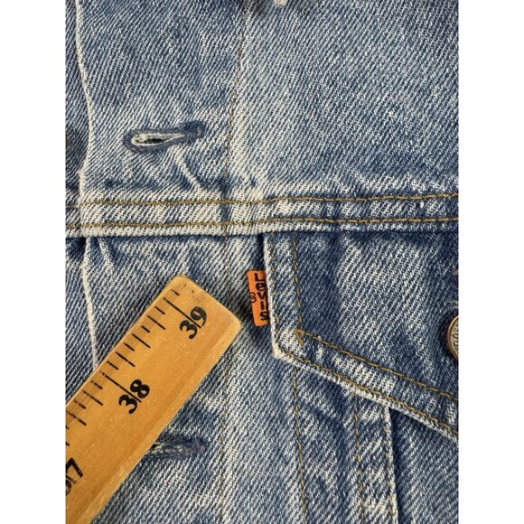 Rare Vintage 90s Levis Orange Tab Denim Jacket Small Kids Hype Streetwear USA - Picture 11 of 14